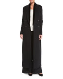 Heiden Long Wool Coat, Black