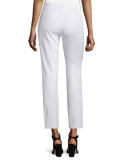 Alexandra Cropped Cigarette Pants, White