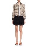 Kamelie Tiered Voile Mini Skirt, Black