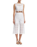 Ruby Crocheted-Lace Crop Top