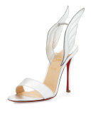 Samotresse 120mm Wing Red Sole Sandal, Silver