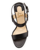 Sova Leather 85mm Red Sole Sandal, Black