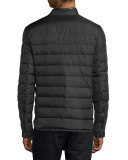 Hanriot Quilted Down Moto Jacket, Black