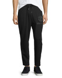 Logo-Patch Straight-Leg Sweatpants