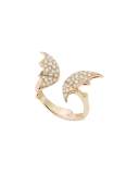Fly by Night Split Wing Diamond Ring in 18K Gold