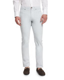 Ray Regular-Fit Five-Pocket Pants, Ice Gray