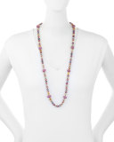 Multicolor Melon-Carved Sapphire & Ruby Necklace