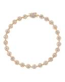 18K Rose Gold Tennis Bracelet with Diamond Bezels