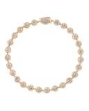 18K Rose Gold Tennis Bracelet with Diamond Bezels