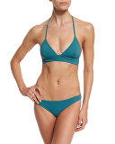 Sage Wrap-Front Bikini Swim Top