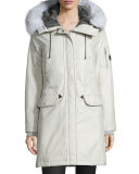 Aviation Fur-Hood Parka Coat