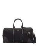 Men's Nylon & Saffiano Duffel Bag, Black (Nero)