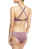 Liquid By Luxe Twisted High-Neck Swim Top