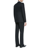 Modern-Fit Wool Suit, Black