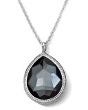 Stella Medium Hematite Teardrop Pendant Necklace