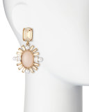 Baguette-Trimmed Crystal Drop Earrings