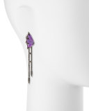 Fly By Night Amethyst Dagger Drop Earrings