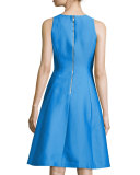 sleeveless fit-and-flare dress, alice blue