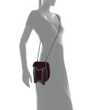 Opium 2 Tassel Velour Crossbody Bag, Bordeaux/Black