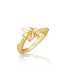 Wonderland 18K Gold Small Stackable Bee Ring, Size 6