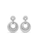 Stax Concentric Drop Earrings with Diamonds