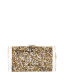 Lara Backlit Acrylic Clutch Bag, Gold/Silver
