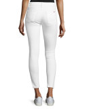 Ciara High-Rise Super Skinny Ankle Jeans, White