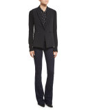 Flare-Leg Dark Stretch Jeans
