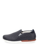 Woven Slip-On Sneaker, Navy