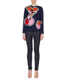 Five-Pocket Skinny-Leg Denim Jeans, Blue Raw
