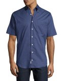 What Goes Up Short-Sleeve Shirt, Navy