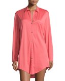 Cotton Deluxe Boyfriend Sleepshirt, Grapefruit