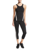 Exerciser Capri Leggings, Black/Blush