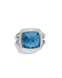 Albion Ring with Blue Topaz and Diamonds
