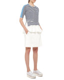 Sailor-Front A-Line Skirt