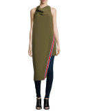 A Better Tomorrow Asymmetric Dress, Khaki