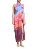 Horizon Printed Silk Pareo