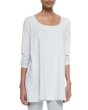 Scoop-Neck Long-Sleeve Tunic, Petite