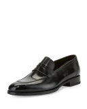 Wessex Leather Penny Loafer, Black