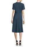 Kaylee Short-Sleeve A-Line Dress