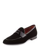 Velvet Formal Penny Loafer, Black