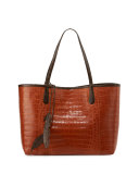 Erica Crocodile Shopper Tote Bag