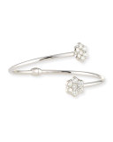 18K White Gold & Diamond Floral Bypass Bracelet