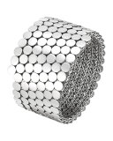 Dot Silver Multiple Coil Bracelet, Size M