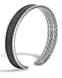 Men's Classic Chain Jawan Cuff Bracelet, Black