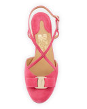 Felma Strappy Suede Sandal, Framboise
