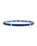 Blue Enamel Bangle with Diamonds
