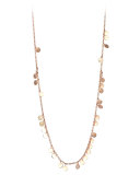 Seed Dangling Circle Necklace in 14K Rose Gold