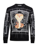 Map & Cobra Graphic-Print Sweatshirt, Black