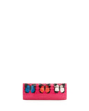 Butterfly Crocodile Razor Clutch Bag, Pink/Multi